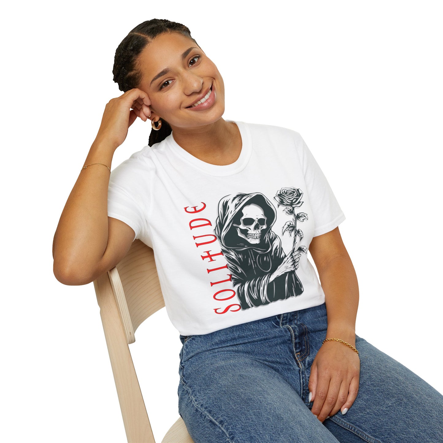 Gothic Solitude Graphic T-Shirt for Unisex - Perfect for Halloween and Everyday Wear