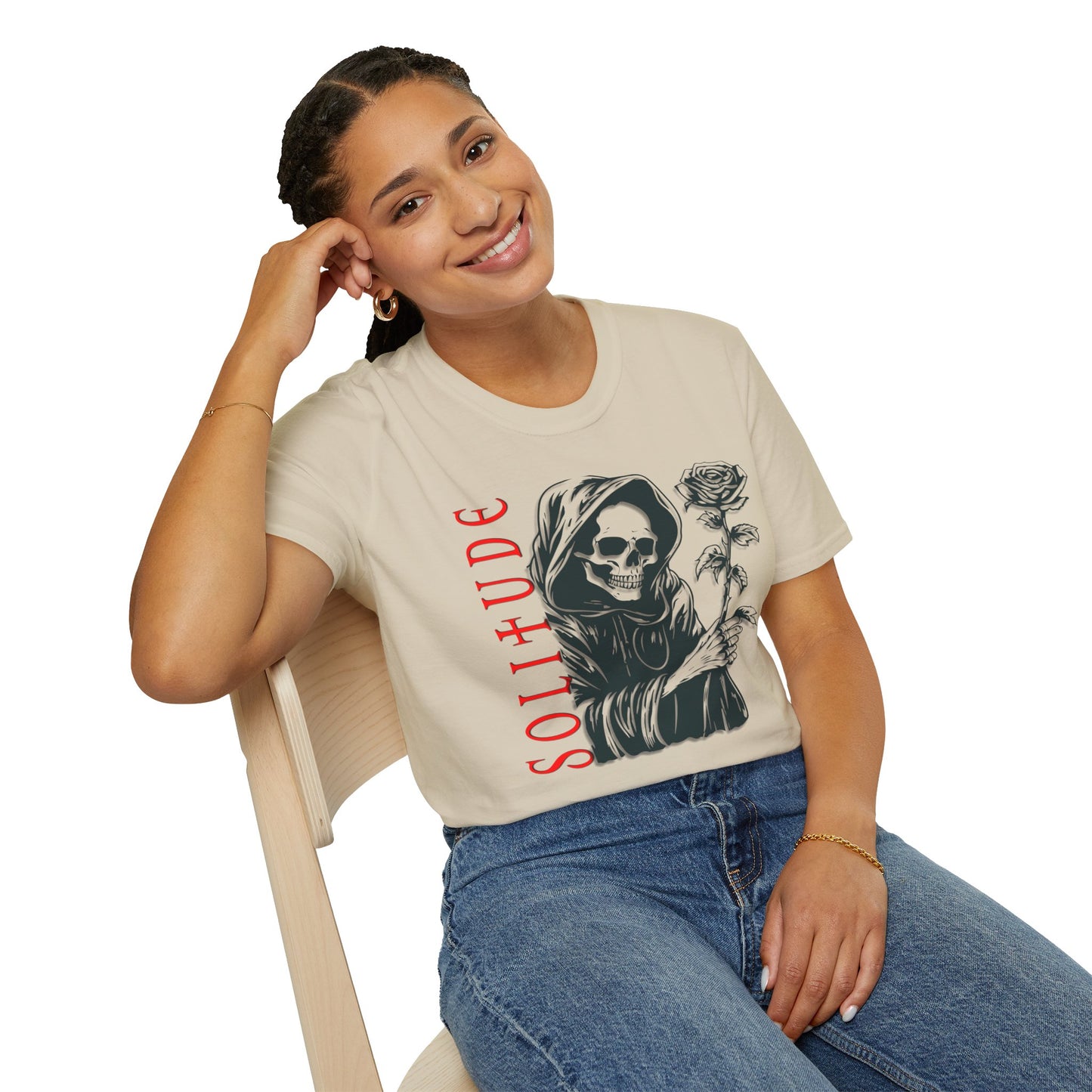 Gothic Solitude Graphic T-Shirt for Unisex - Perfect for Halloween and Everyday Wear